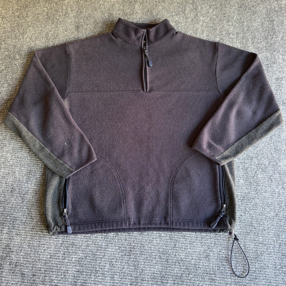 Consensus Sportswear Mens Fleece 1/4 Zip Pullover Jacket Purple Gray Size M 2984